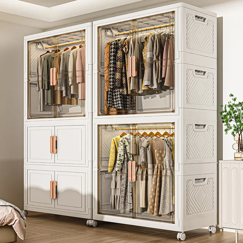 Bedroom Wardrobe Locker Clothes Folding Cabinet