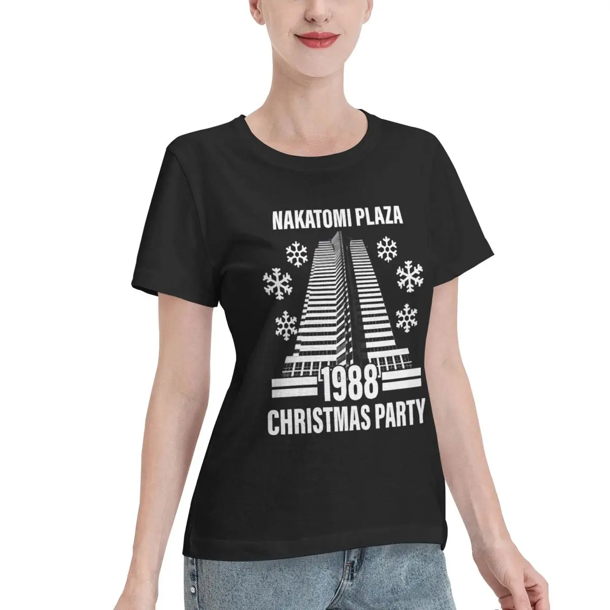 Must Have CHRISTMAS - Die Hard Christmas - Nakatomi Women's T-shirt Classic Comfy Daily Top
