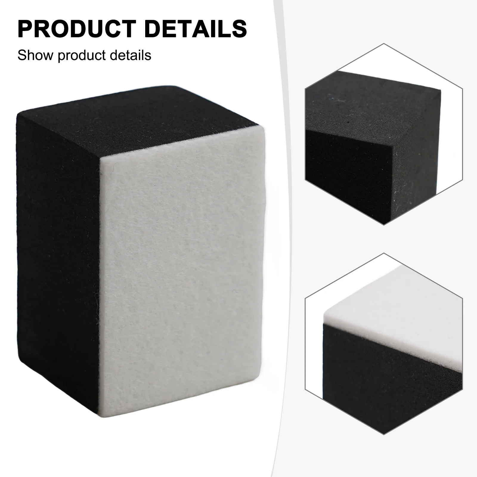 

For Car Waxing Scrub Car Polishing Sponges Practical Rectangle Sponge+wool Felt 65*43*45mm High-density Sponge