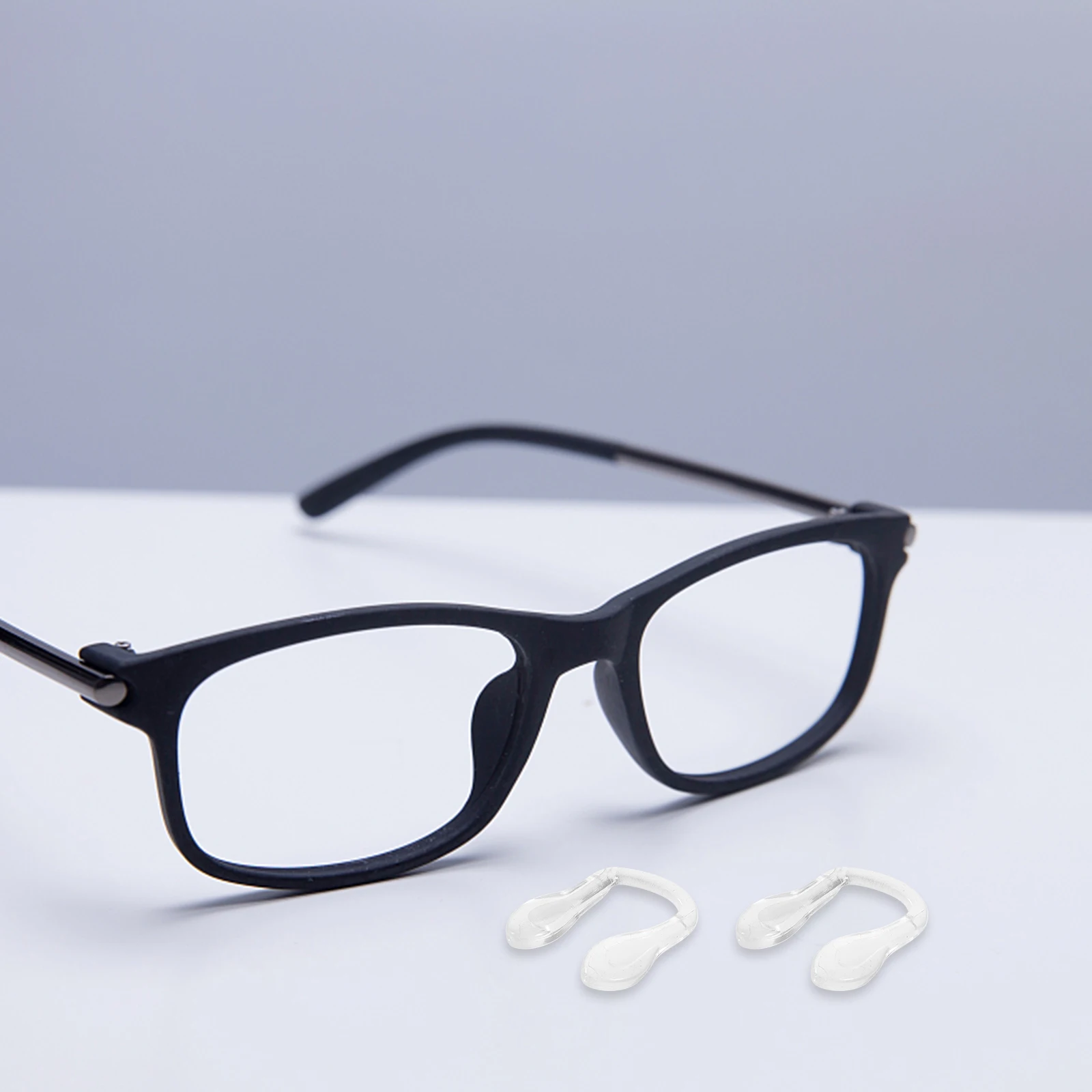 

4Pcs Clear Silicone One-piece Nose Pad U-shaped Bracket for Glasses Eyewear Comfort Accessories Non-slip Soft Cushion