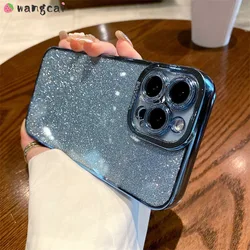 For Xiaomi Redmi Note 13 13R 12 12T 11 11T Pro Plus 12 Turbo 5G 4G 12S 11S Shinning Soft Case With Bling Paper Full Cover Case