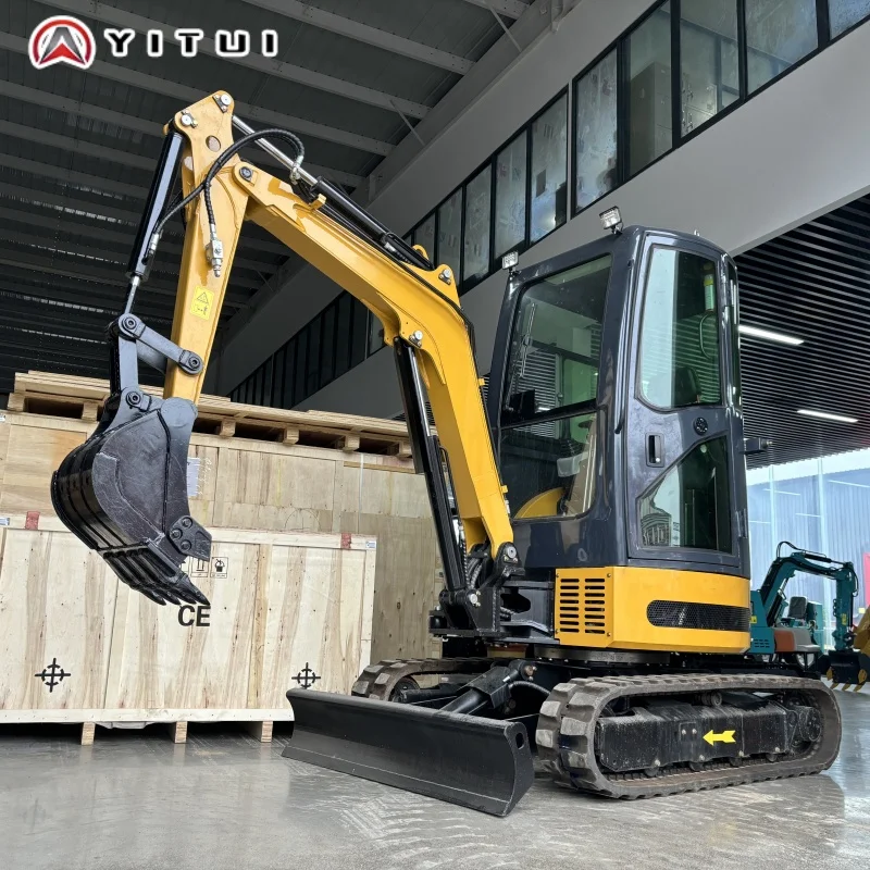 SDYT 미니 굴삭기 소형 크롤러 굴삭기 가정 정원 공사용 도랑 파기 및 철거 유로 5 쿠보타 엔진 맞춤형