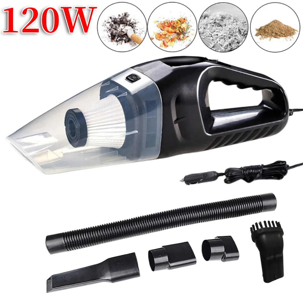 Car Vacuum Cleaner Dry Wet Dual Use Handheld Vacuum Cleaner 120W Small Air Duster Handheld Dust Buster for Vehicle Home Cleaning