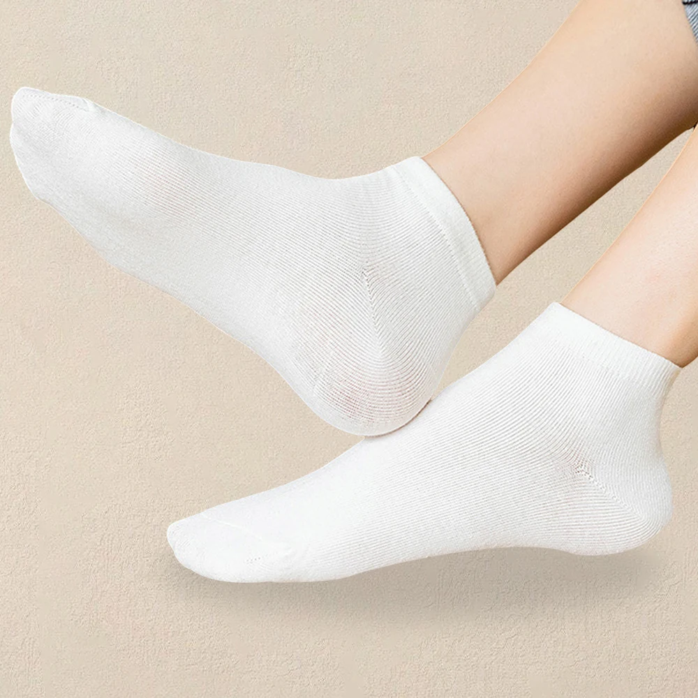 10 Pairs Women Pure White Socks Are Simple And Versatile Fashionable Soft Comfortable Lightweight Breathable And Casual Socks