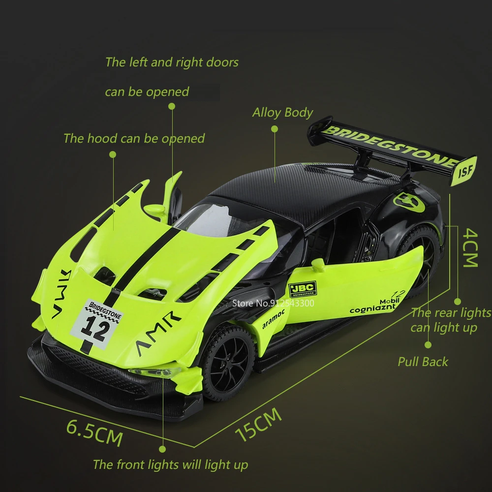 1/32 Model Vulcan Circuit Alloy Toy Car Edition Pull Back with Sound Light Toys for Boys Collection desktop Decoration Gift