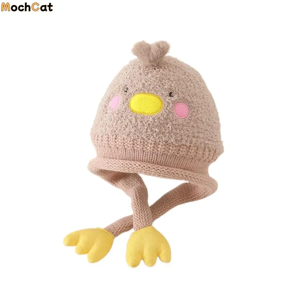 

Fashion Cartoon Baby Plush Hat Bear Keep Warm Knitted Hat Korean Style Windproof Ear Protection Hat Kids