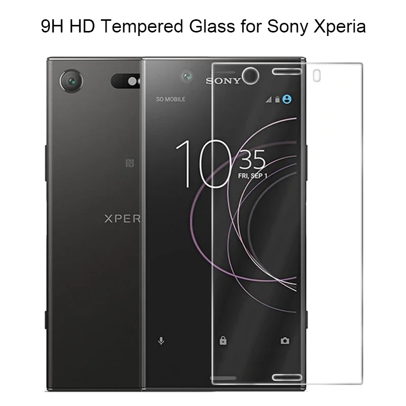 2PCS Glass Film Protective Glass for Sony XA2 Plus XA3 XA1 Ultra HD 9H Screen Protector for Sony Xperia X Performance XA Compact