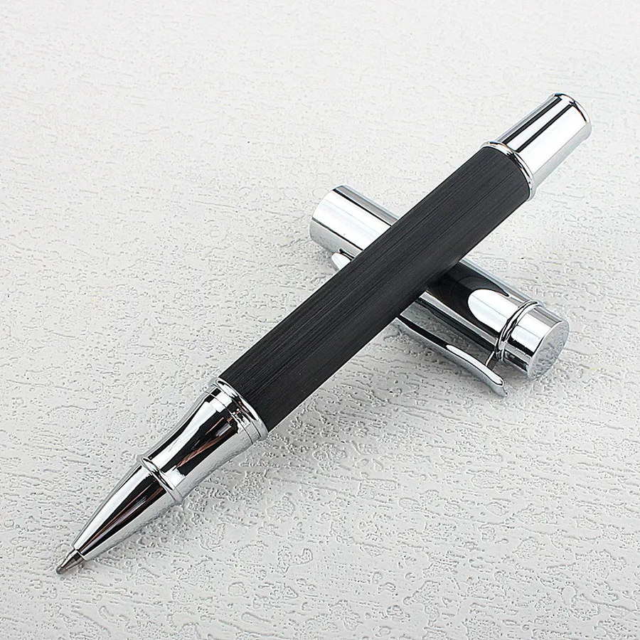 

Роскошная высококачественная ручка-роллер из нержавеющей стали и дерева для офиса и бизнеса, перо 0,5 мм, новые школьные принадлежности, канцелярские принадлежности