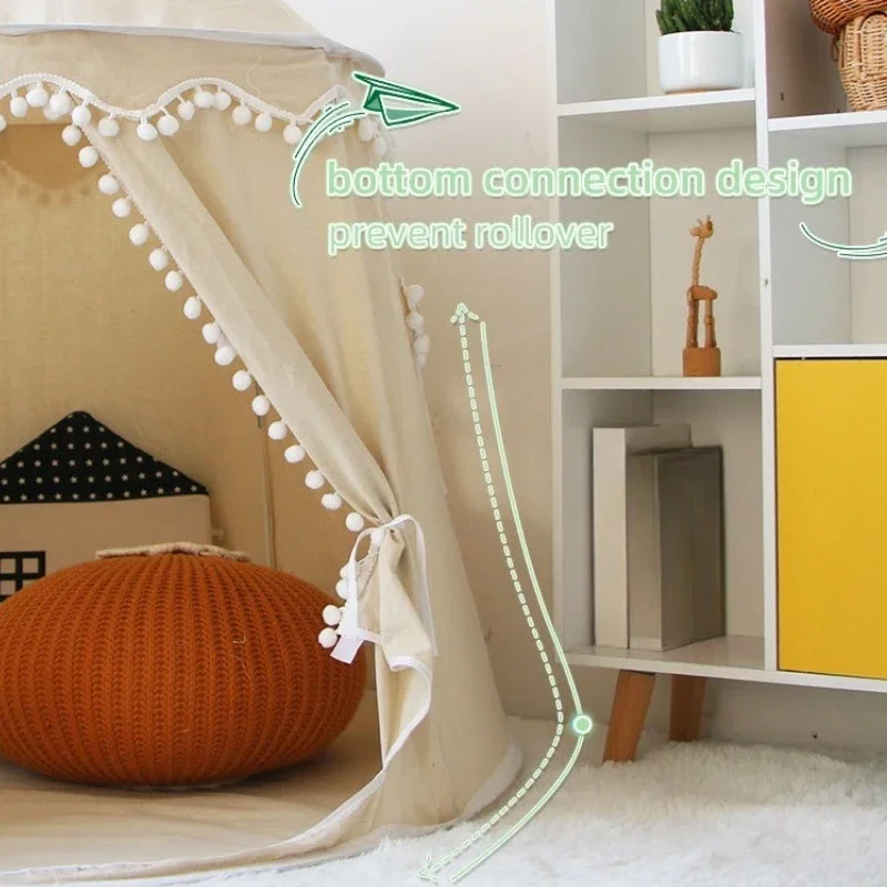 2026 NEW Solid Color Dreamy Mosquito Net Drafty Bed Canopy Privacy Space Sleeping Indoor Tents for Room Decoration 110x110x130cm