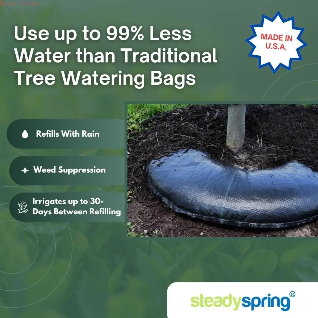

24" Smart 30+Day Tree Watering Mat - AUTO Refills with RAIN and Slow Releases As Plant Needs - for Root Balls 11" - 15" Dia