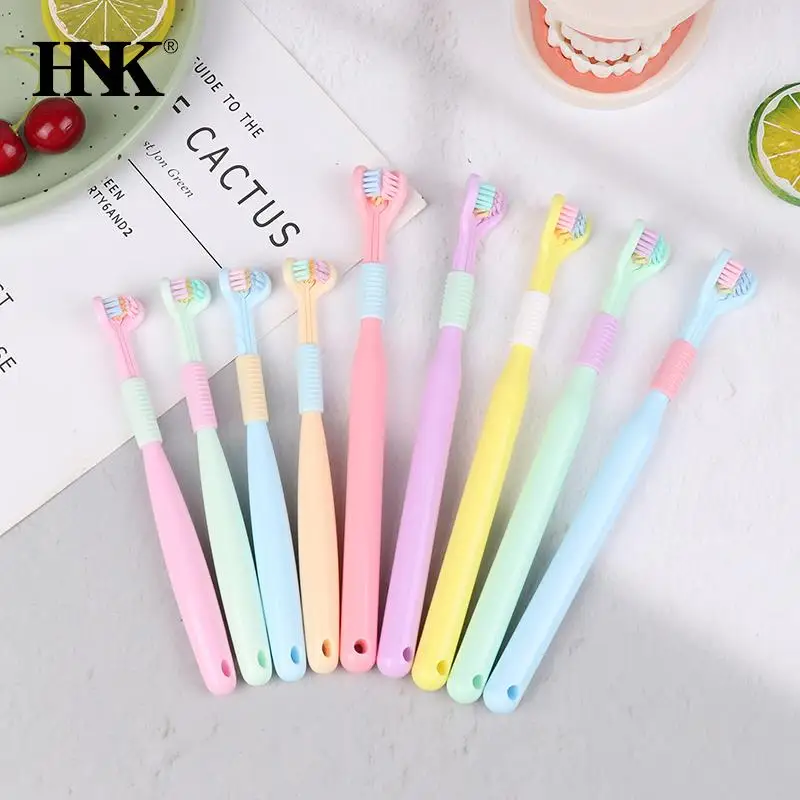 Three Sided Toothbrush Soft Bristle Tooth Brush Ultra Fine Soft Toothbrush Oral Care Safety Teeth Brush Oral Health Cleaner