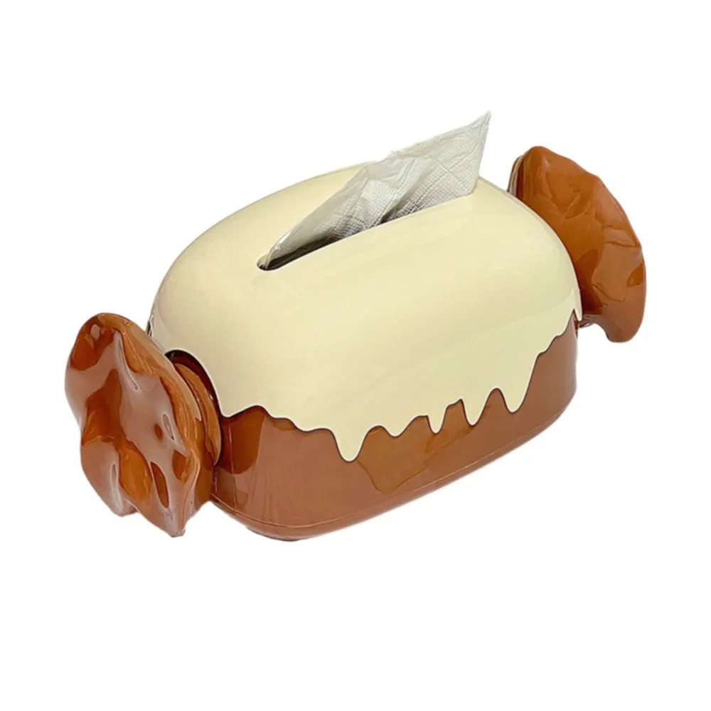

High-End Sense Cartoon Candy Tissue Box Decorative Large Capacity Napkin Holder Exquisite Plastic Tissue Box Storage Function