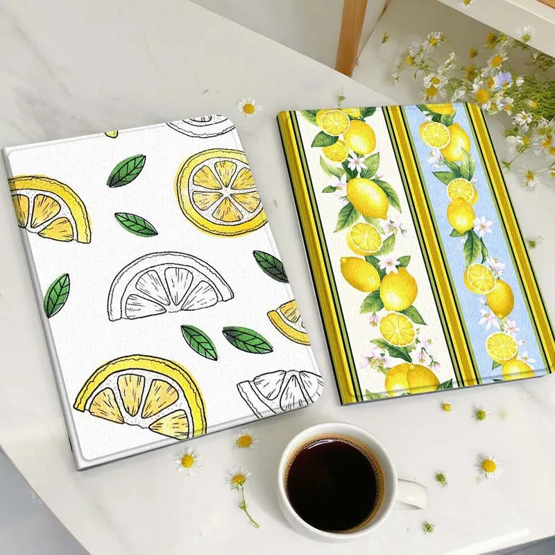 

Cartoon Lemon Slice Leaf Gift Tablet Case For Huawei Honor MatePad MediaPad Air 5 6 7 11 V6 V7 V8 V9 X9 X8 T10 T10s C5e T5