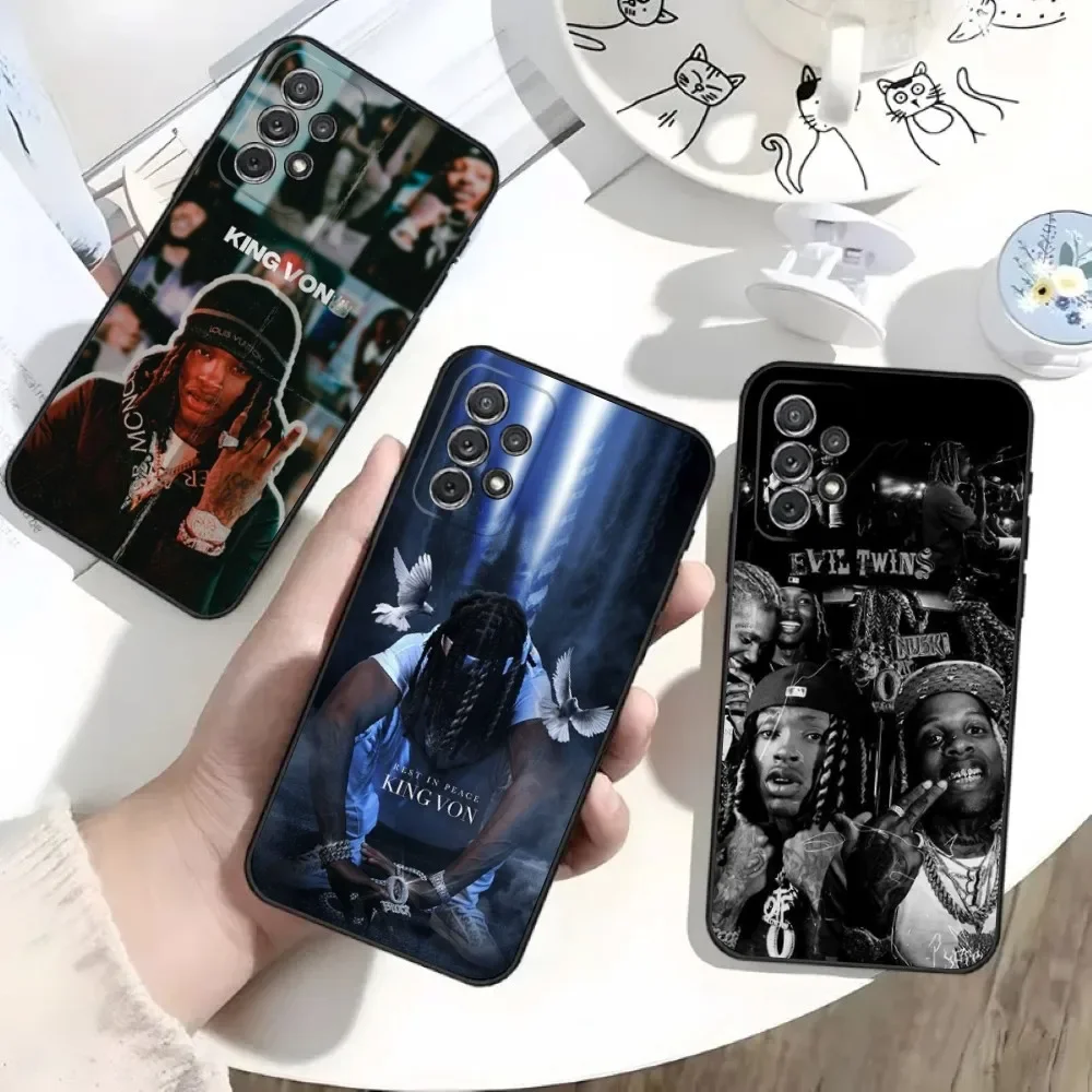 

Rapper K-King-V-Von Phone Case For Samsung S25,S24,S21,S22,S23,S30,Ultra,S20,Plus,Fe,Lite,Note,10 Black Soft Shell