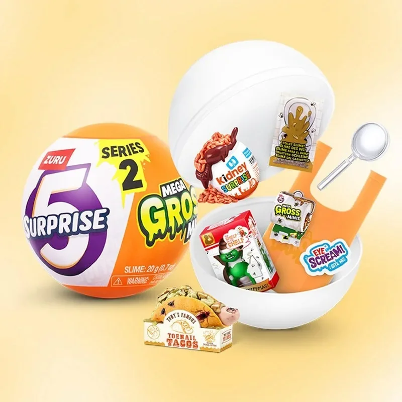 Zuru Mini Brands Toys Foods Series Blind Box Mystery Boxes Prank Ball Nauseated Mini Food Miniature Toy Children Surprise Gift