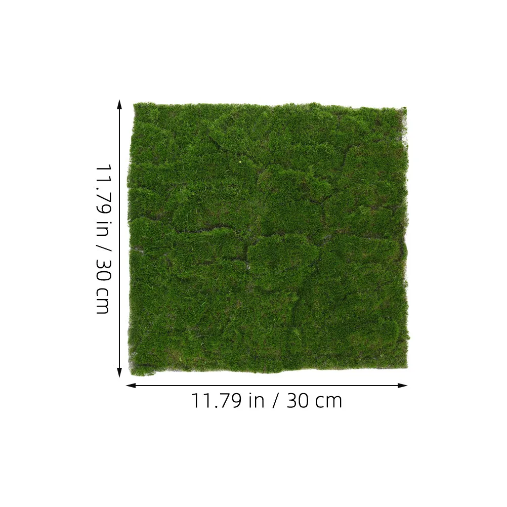 2Pcs Artificial Moss Lawn Mat High Simulation Fake Turf Pads for Garden Patio Wedding Decoration Green Turf Fake Grass Roll