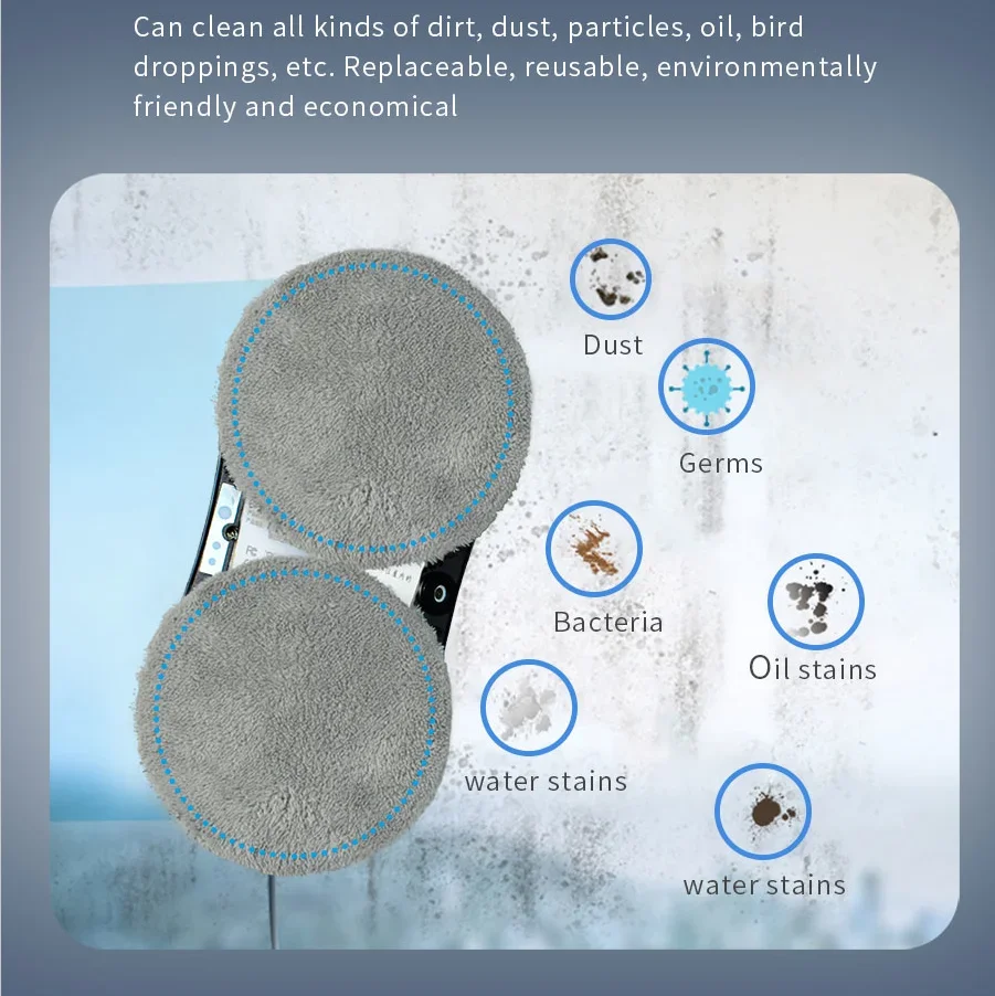 7.5 cm slim glass cleaner OEM factory window cleaning robot APP control spray water window cleaner