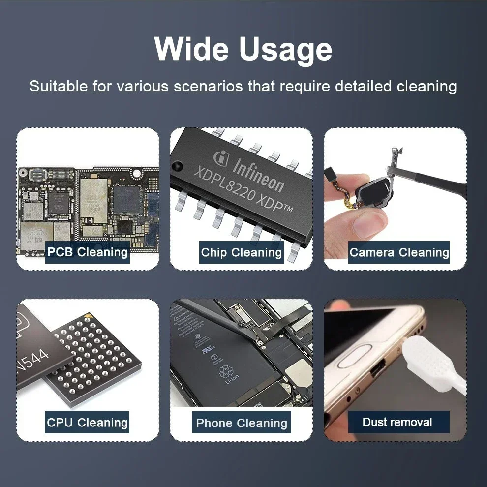 BST-82 PBT فرشاة تنظيف وتلميع الألياف لإصلاح المكونات الإلكترونية IC PCB BGA تنظيف تلميع أداة إزالة الصمغ