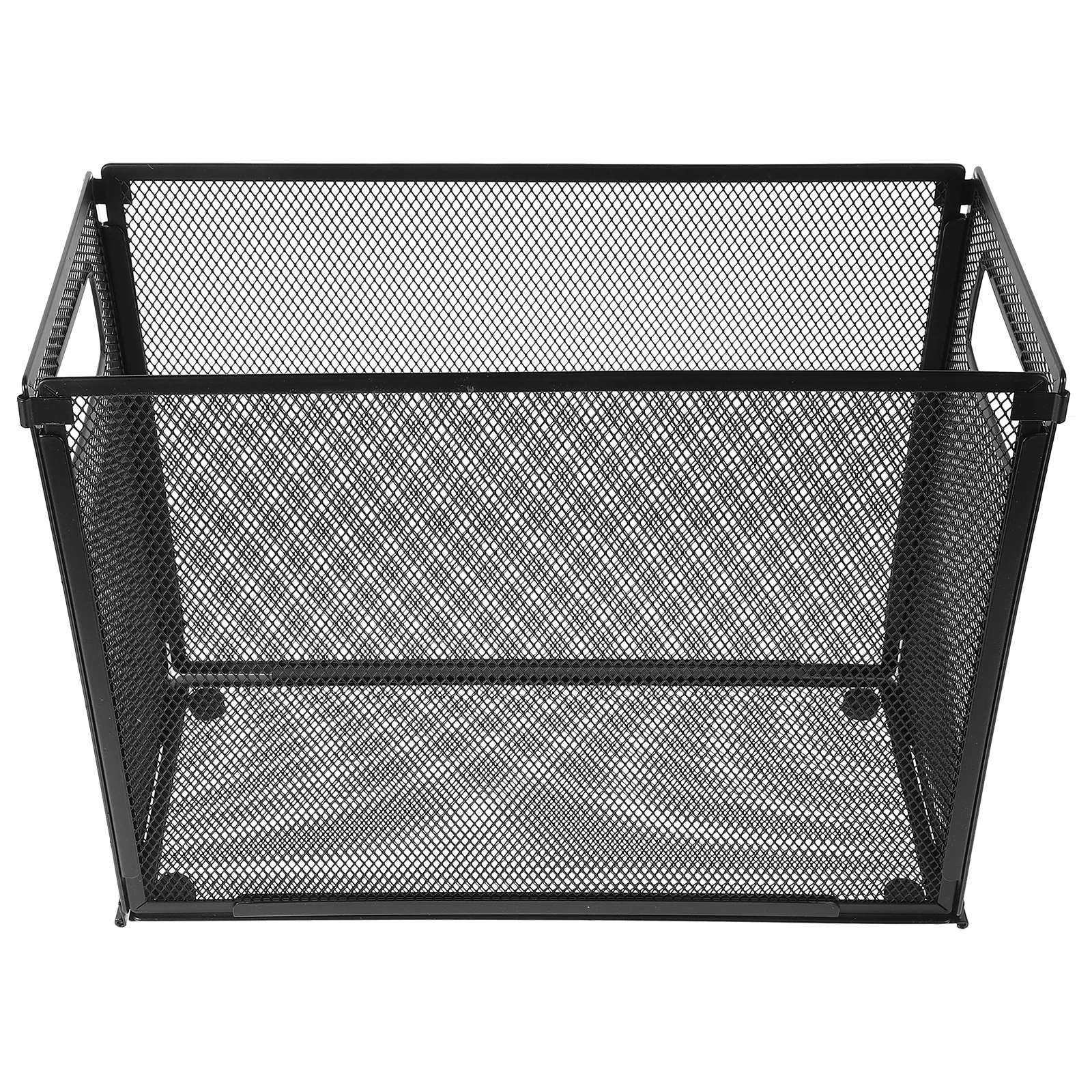 Large Iron File Rack Information Basket Holders Desktop Organizer Storage Rack For Office School Books Documents