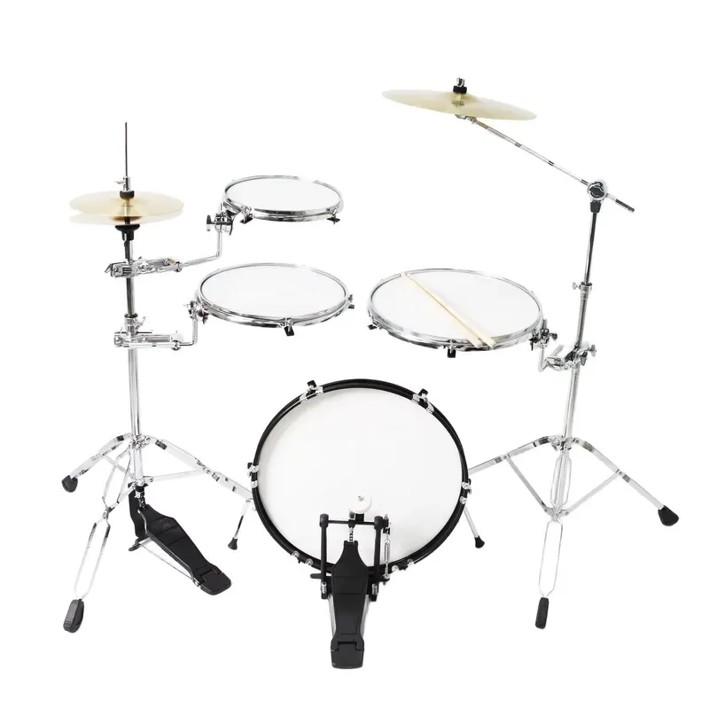 Portable 4 Drum 3 Cymbal Set Professional Beginner Practice Kit Low Cost Hot Selling