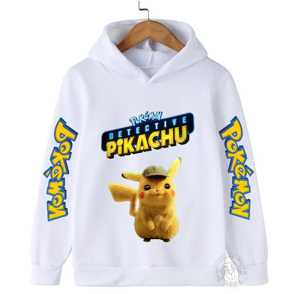 Children's Pokémon Pikachu Printed Hoodie Sports Top Fashion Everyday Wear Spring Autumn Hoodies Kids Clothes Girls Sweatshirt