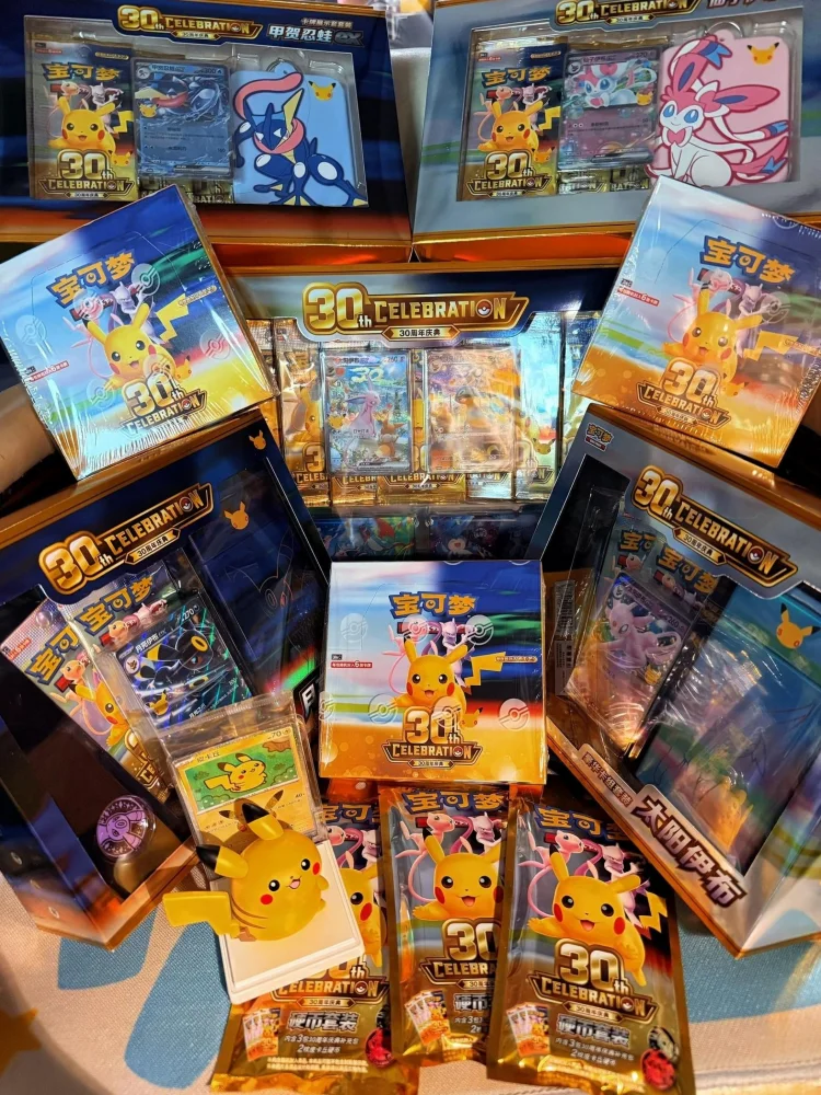 Original PKM PTCG Sammelkartenspiel 30. Jubiläums-Serie Booster-Box Chinesische Version Karten Überraschungsspielzeug Sammler-Booster