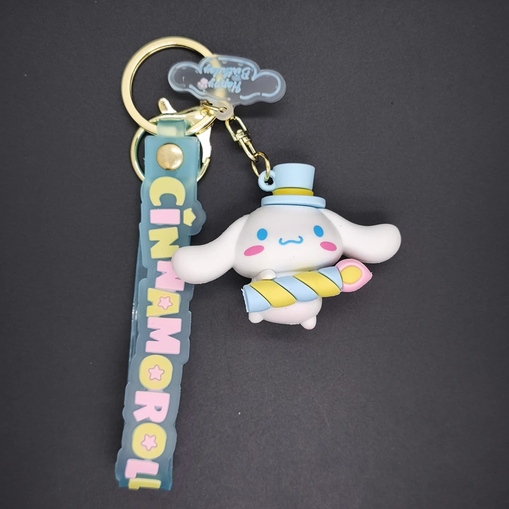 Birthday Party Cinnamoroll Keychain Cute Anime Keyring Birthday Person Cinnamoroll Keychains Children Toy Women Birthday Gift