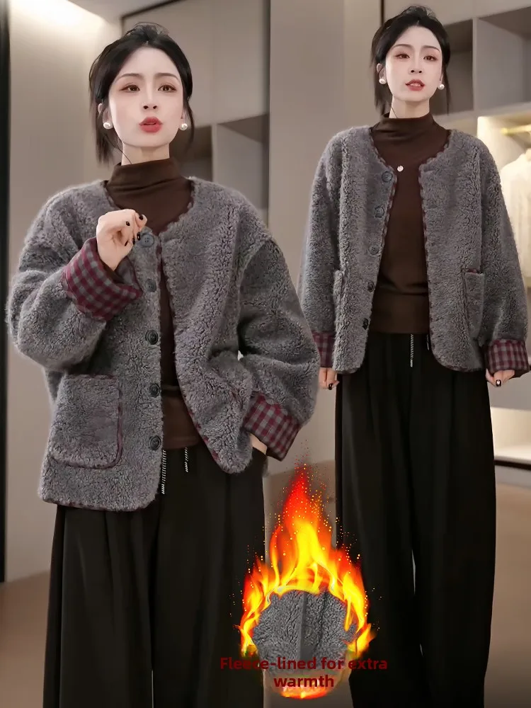 เสื้อโค้ทพัฟเฟอร์ผ้าฝ้ายบุขนเป็ดทรงหลวมสไตล์เกาหลีสำหรับผู้หญิง รุ่น Oversized ให้ความอบอุ่น เหมาะสำหรับใส่เดินทาง