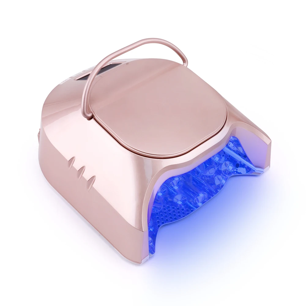 Hot selling high quality 86w blue light uv led rechargeable nail lamp cordless professional curing nail dryer salon lamp