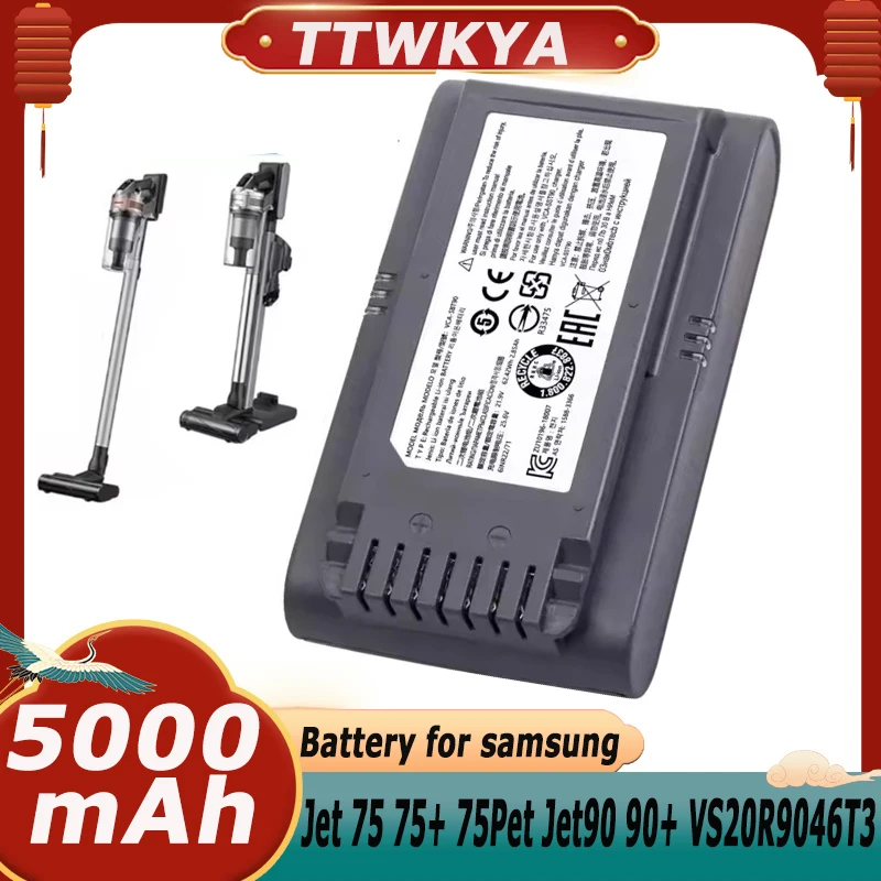 

New Battery for Samsung VS9000 JET90 JET75 VS20R9074S2 VS20T7551P5 VCA-SBT90 Handheld Vacuum Cleaner Battery