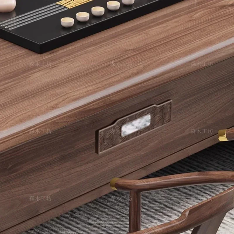 Mini tea Table Woodn Adjustment Drawer Desk Plate Study Table With 4 Chairs wood Desk decorations Office Reception Desks