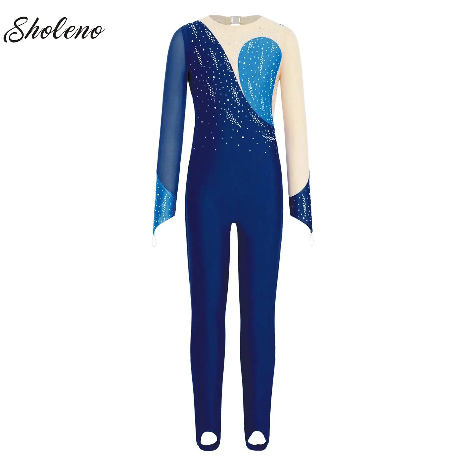 

Kids Rhythmic Gymnatics Dance Jersey Sports Yoga Leotards Bodysuit Long Sleeve Dance Wear Costumes Teen Girls Ballet Tutu
