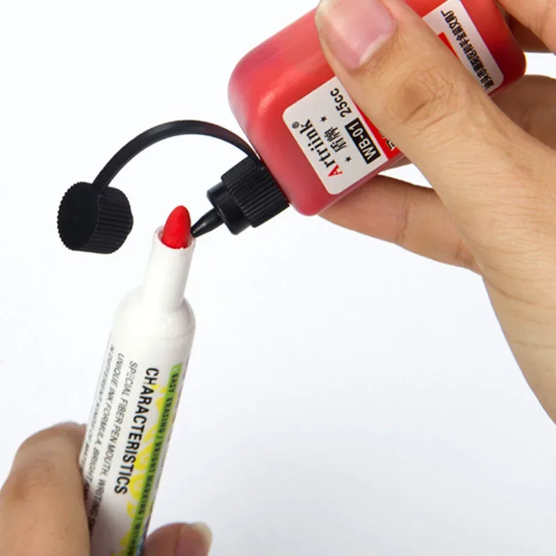 12-colors Erasable Whiteboard Pen Ink Refill Oil-based Ink Multi-color Set Large-head Marker Convenient Refill Liquid Ink