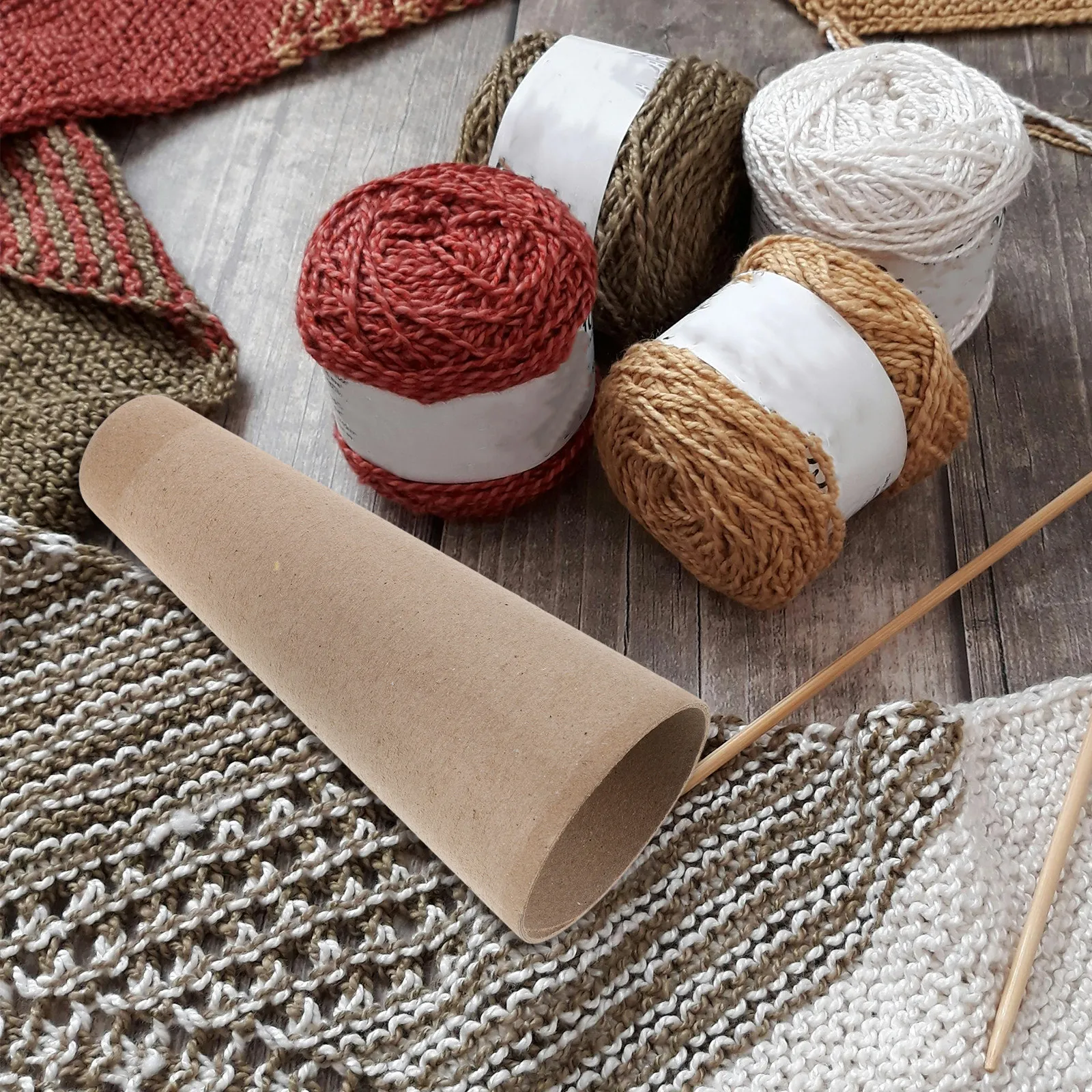 

5Pcs Yarn Winder Reel Paper Tubes Home Knitting Crochet Tube Yarn Ball Winding Spool Wool Winder Tube for DIY Sewing Accessories
