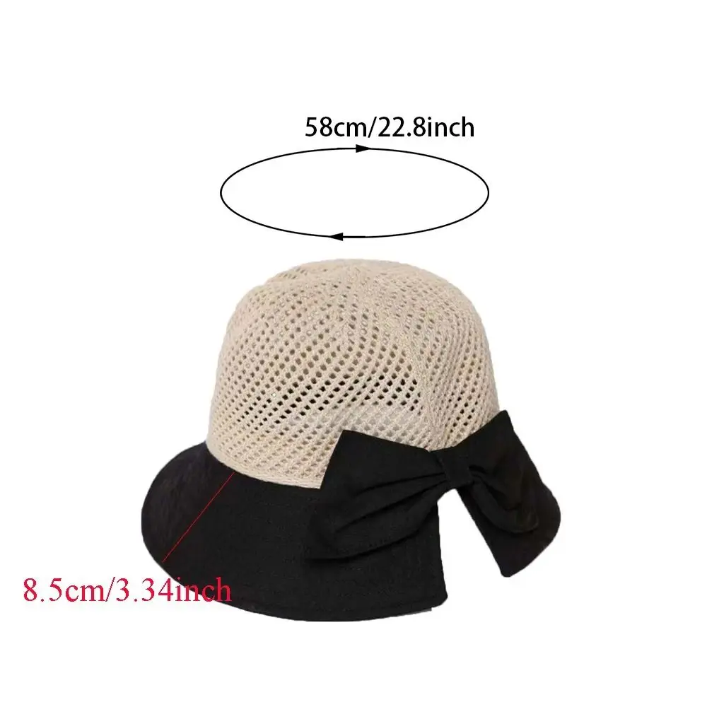 Summer Women Bucket Hat UV Protection Sun Hats Soft Foldable Wide Brim Outdoor Beach Hat Panama Cap Ponytail Cap