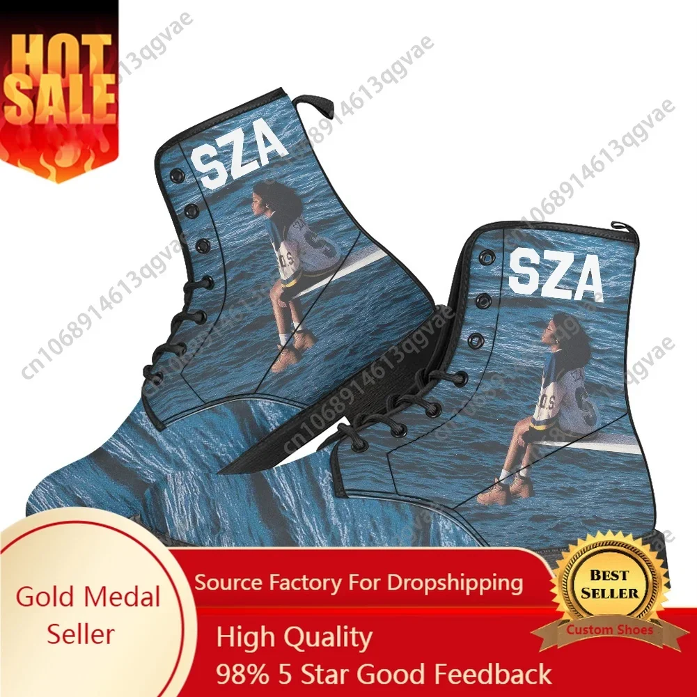 

Sza Music American Singer Kill Bill Boots Mens Womens Teenager Shoes Casual Boot Outdoor High Quality Couple Customize Made Shoe