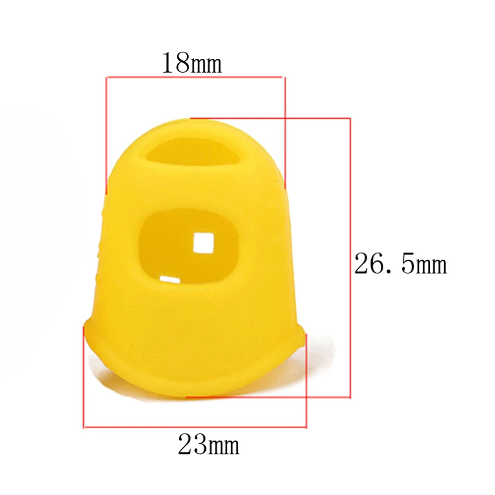 

4Pcs Reusable Guitar Finger Guards Silicone Caps for Stringed Instruments Easy to Wear Yellow Fingertip Protectors