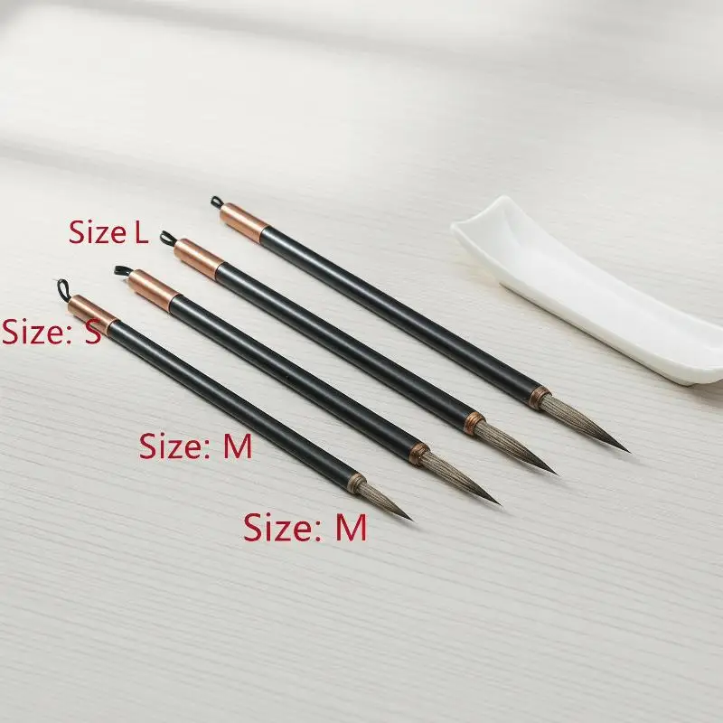 3Pcs/set Chinese Calligraphy Brushes Hook Line Brush Set Fine Detail Paint Brushes For Watercolor Calligraphy Art Painting