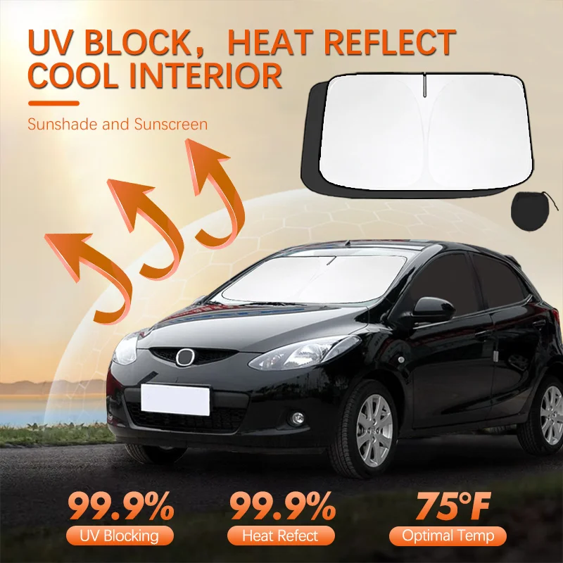 For Mazda 2 3 5 6 8 Car Sun Viso Front Window Windshield Sunshade Heat Insulation Summer Sun UV Protection Auto Accessories