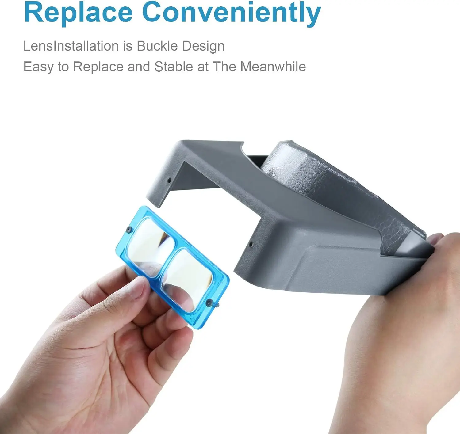 Professional Head-Mounted Magnifier with 4 Replaceable Lenses 1.5X 2X 2.5X 3.5X for Watch Repair Jewelry Crafting Welding