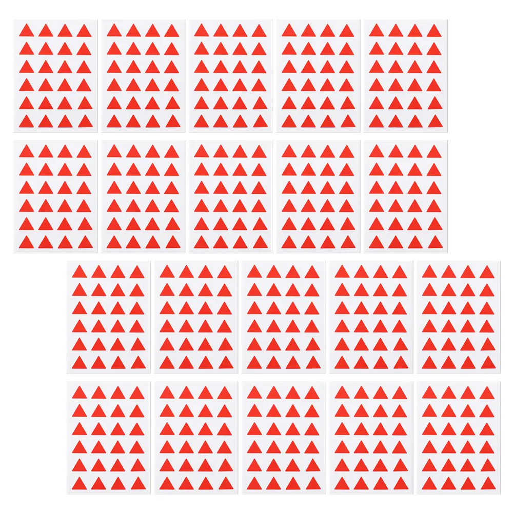 

576 Pcs Triangle Stickers Adhesive Classification Labels Red Color Creative Shape Marking Notes Books DIY Projects