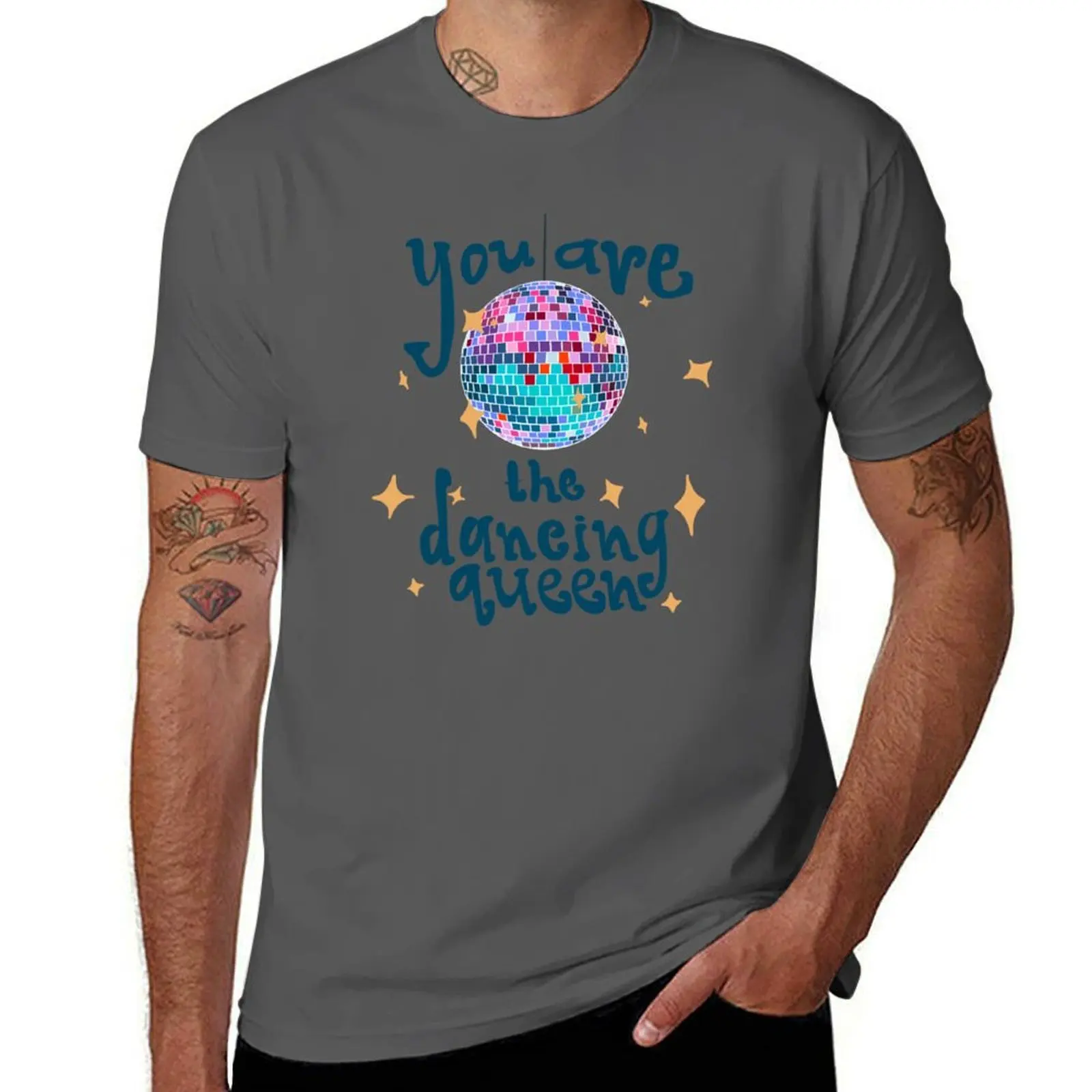 Dancing Disco Queen T-Shirt Casual Simple Design Short Sleeve Shirt