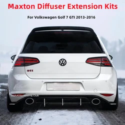 Gloss Black Maxton Style Rear Bumper Diffuser Extension Valance Aero Kits For Volkswagen Golf 7 GTI 2013-2016