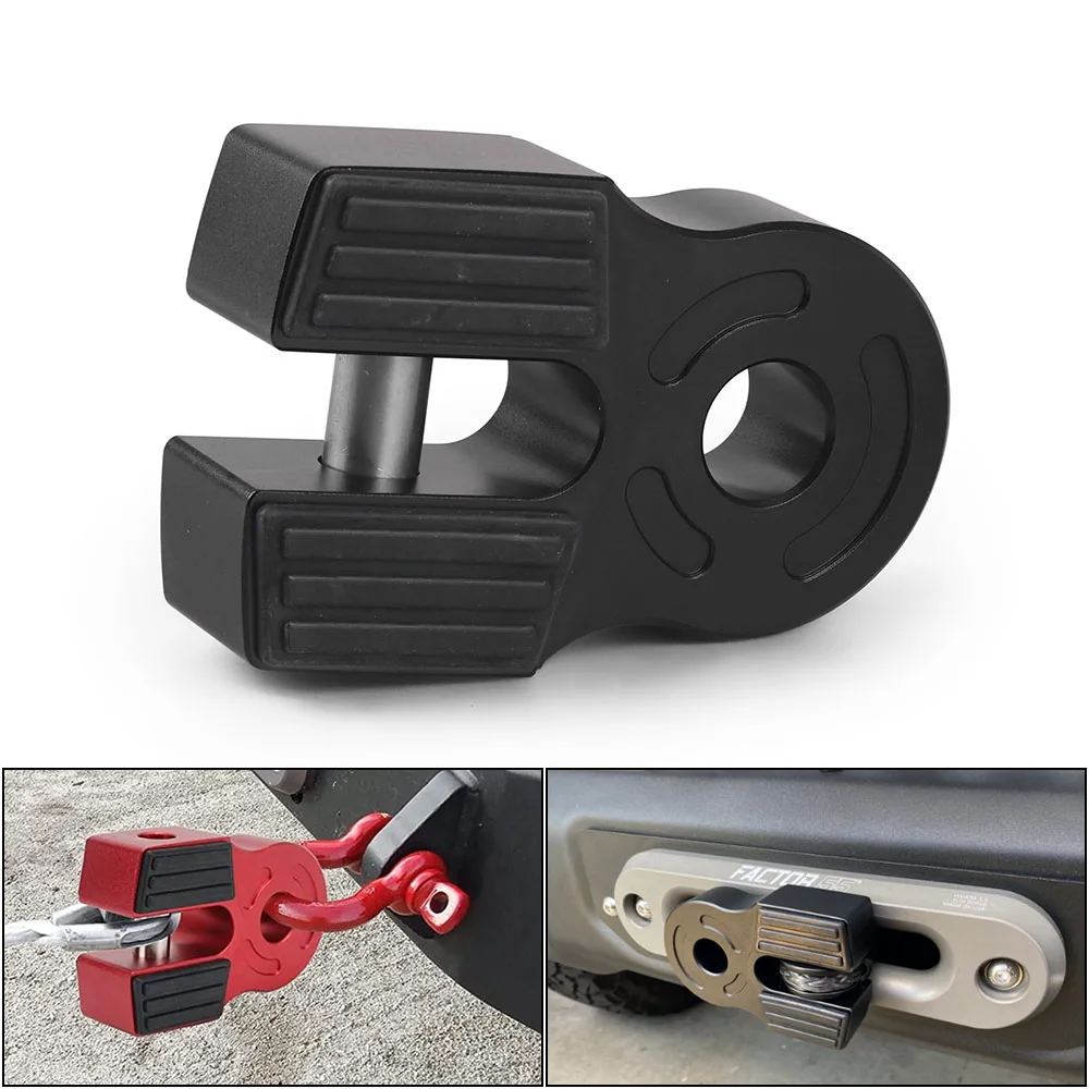 

​Winch Shackle Mount Flat Hook With Iron Pin & Rubber Guard -30,000 LB Capacity Universal Fit For ATV UTV SUV Pickup Trucks