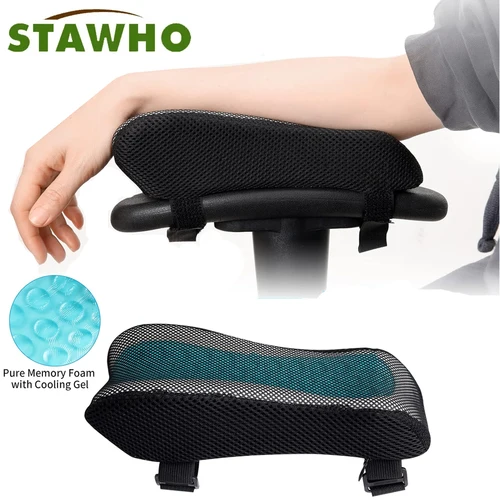 Almohadillas ergonómicas para reposabrazos, funda de almohada para reposabrazos de silla de oficina, cojín de soporte para codos para sillas de ordenador, juegos y escritorio