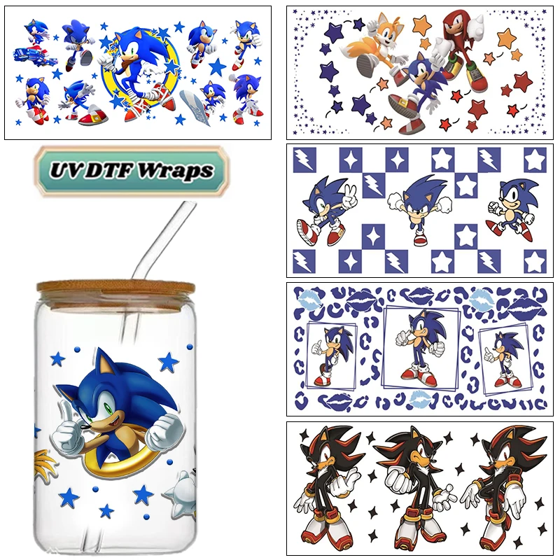 Retro Game Cartoon Animal Design UV DTF Cup Stickers for 16oz Tumbler Waterproof Ready to Transfer Glass Decals