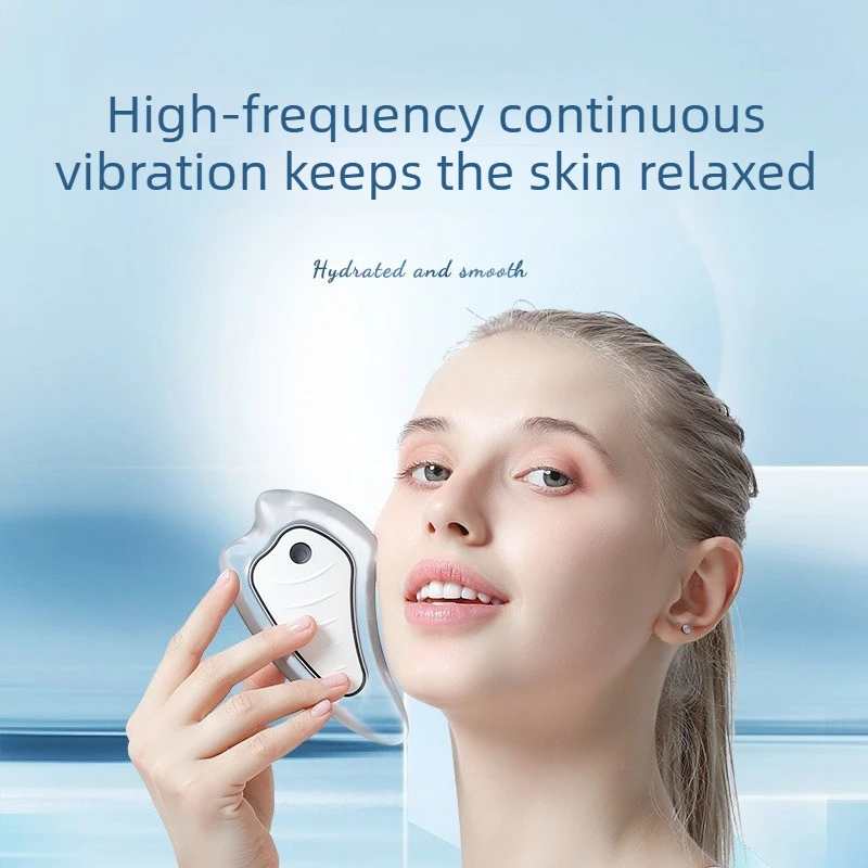 Electric Beauty Instrument Facial Massage Device Scraping Tool with Color Light Skin Care and Vibrating Function for Household