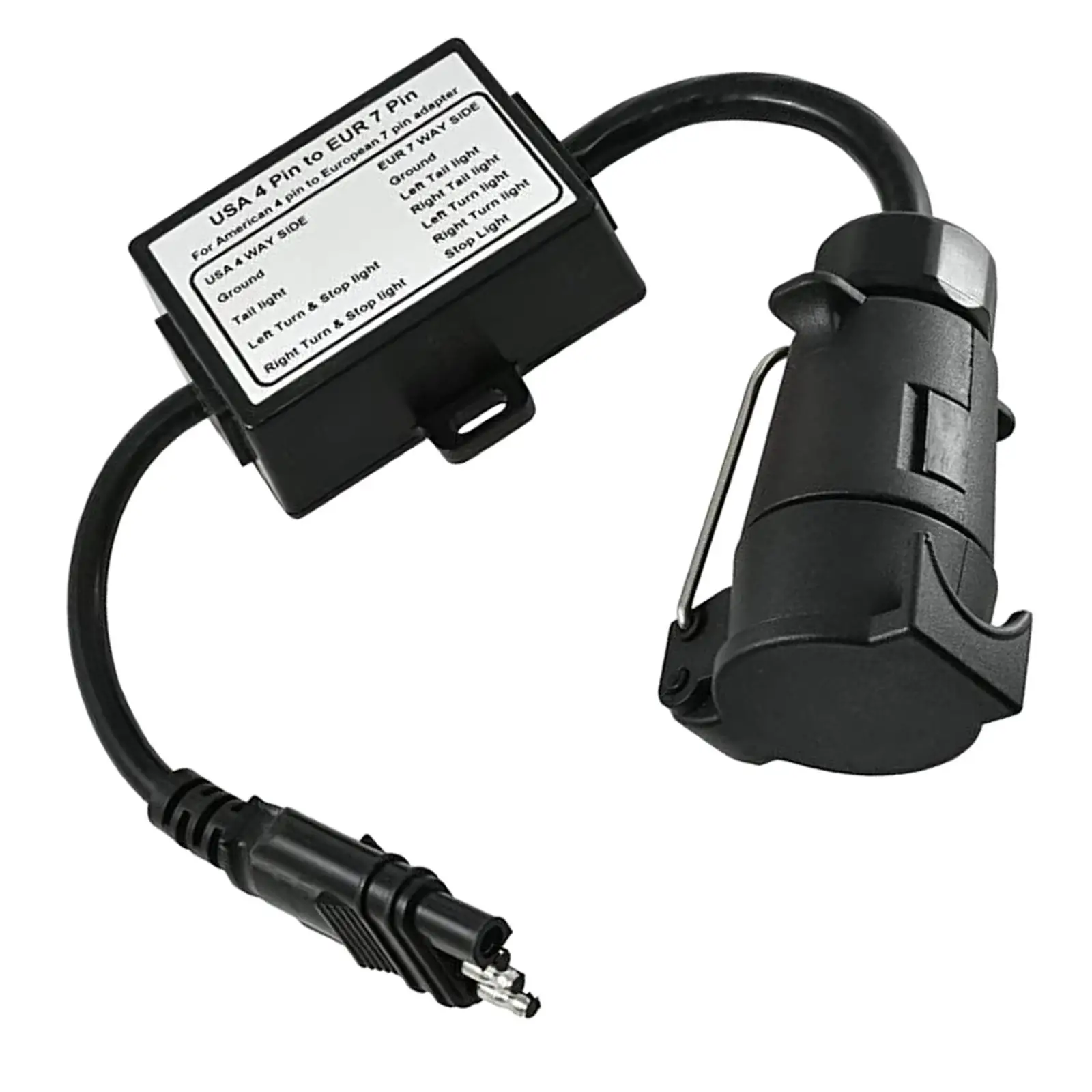 Trailer Rear Light Splitter Converter 4 Pin Male to 7 Pin Female Socket 45cm Wire Harness for Jeep Wrangler Towing Accessories