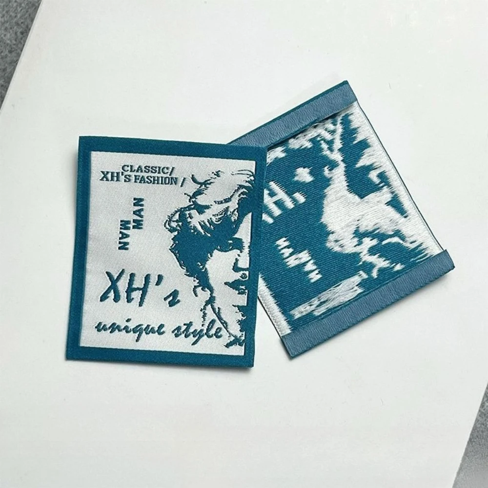 

Основная бирка с тканой этикеткой на заказ, логотип и этикетки для ухода за одеждой, моющиеся тисненые бирки для шитья одежды, аксессуары для одежды своими руками