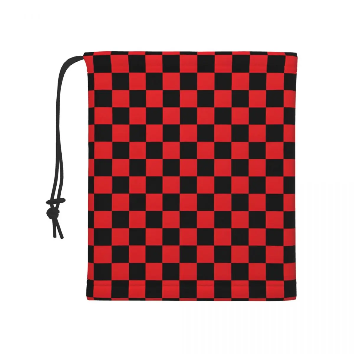 Red And Black Checkerboard Bandana Neck Gaiter Windproof Face Mask Scarf Cover Women Men Headwear